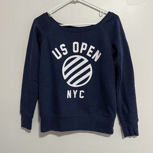 Sol Angeles Navy Blue US Open NYC Crewneck Sweatshirt Size Small